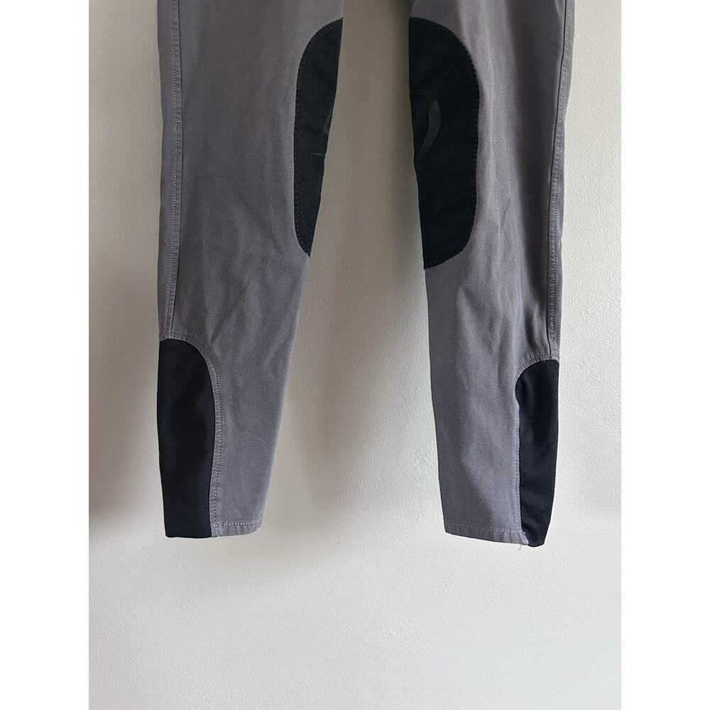 Devon Aire Riding Breeches Womens 30, Gray With Black Suede Knee Patches Accents - Picture 2 of 10